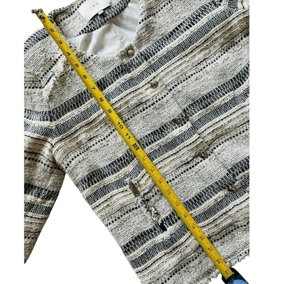 IRO LIZZIE TWEED BLAZER JACKET, CREAM & BLACK, WOMENS SIZE 3 - Picture 12 of 14